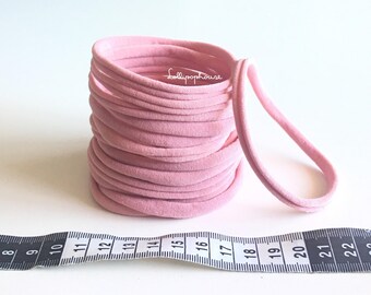 10 DUSTY PINK Nylon Headbands | Elastic Skinny Baby Headbands Stretchy  | 65 cents each for 100 | All Colors Available | LOW shipping
