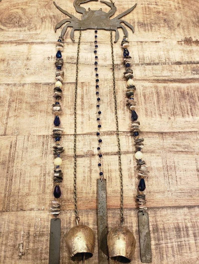 Crab Wind Chime with Shells | Etsy