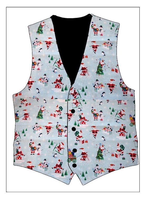 christmas mens vest