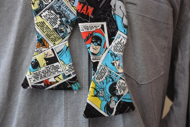Men/'s WaistcoatVest made with Batman Anniversary fabric; matching bowtie available