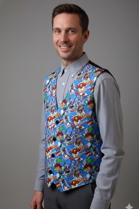 Handmade Men's Avengers Waistcoat, Marvel Character Vest, Captain America  Iron Man Spiderman Formal Wear, Custom Superhero Gift for Him - Etsy