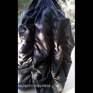 Ready to ship SKIRT ONLY Steampunk Victorian Taffeta Bustle Skirt Costume for Cosplay, Halloween Black or Brown