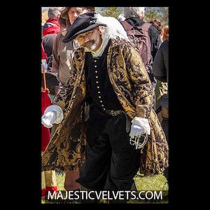 Renaissance Brocade Jacket for Cosplay Victorian Dickens Steampunk Faire or Festival - In Many Colors