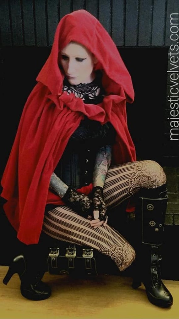 4 Piece Little Red Riding Hood Steampunk Costume -  Hong Kong