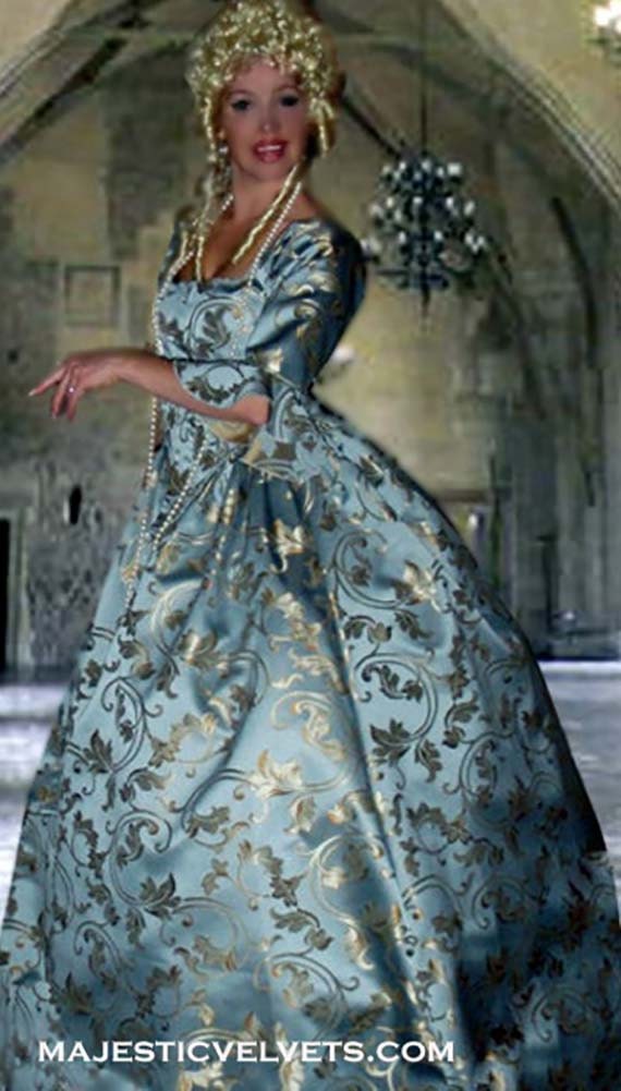Baby Blue Marie Antoinette 18th C. Dress Halloween Renaissance Medieval  Costume Clothes Clothing. Made to Fit: Small to Plus Size 5 