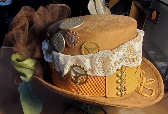 Brown Steampunk Corset Hat