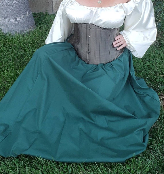 3 Piece Renaissance Peasant Costume for Dickens Cosplay Victorian Festival Faire