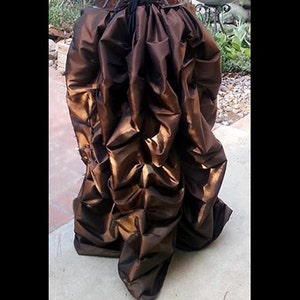 Steampunk Brown Corset w/ BROWN Bustle Skirt Victorian Cosplay Costume Dress Goth image 4