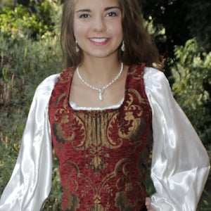 Brocade & Velvet Bodice  for Renaissance Victorian Dickens Cosplay