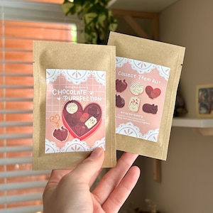 Sac occultant Purrfection chocolat Gasha Mystery | porte-clés acrylique époxy | adorable chaton en forme de boîte de chocolats | coffrets cadeaux anniversaire saint valentin