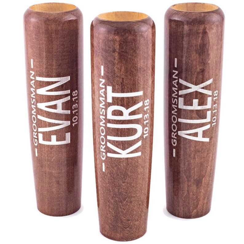 Customizable Baseball Bat Mugs 1 Groomsmen Gift Idea Etsy