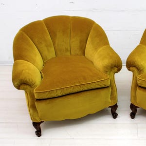 Pair of Mid-Century Modern Italian Velvet Armchairs, 1950s