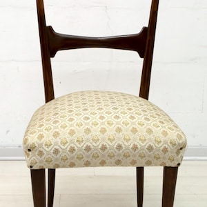 Six Guglielmo Ulrich Mid-Century Modern Italian Walnut Dining Chairs, 1950s