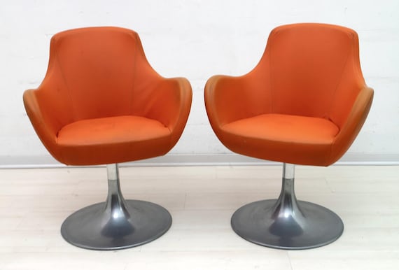 Pair of Mid-Century Modern Italian Swivel Armchairs, 1960s