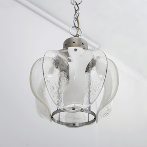Murano Glass Chandelier - Vintage Lamp &#39;Mazzega&#39; - Blown Glass 1960