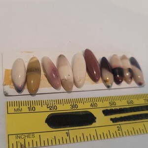 Set of Mookaite Jasper Ellipses Cabochon Gemstones Jewelry Supply