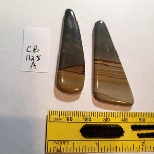 Landskap Jaspis Lös Cabochon Ädelstensset Smyckesleverans A. Triangles