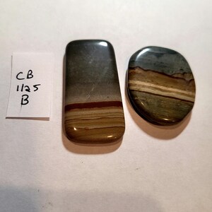 Landskap Jaspis Lös Cabochon Ädelstensset Smyckesleverans B. Rectangle & Oval