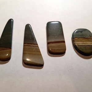 Landskap Jaspis Lös Cabochon Ädelstensset Smyckesleverans bild 3