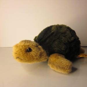 Steiff 8 inch turtle green tortoise Steiff Slo Turtle plush vintage Steiff plush turtle tortoise green shell
