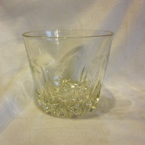 Princess House etched glass ice bucket vintage glass ice bucket 1970s Princess House glass