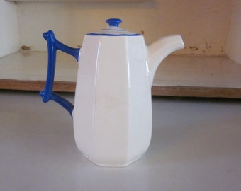 Regal Pottery Cobridge Stoke on Trent teapot vintage blue and white coffeepot Regal Pottery Cobridge England
