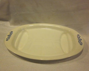 Plato ovalado vintage Corningware Blue Cornflower, plato para cortar