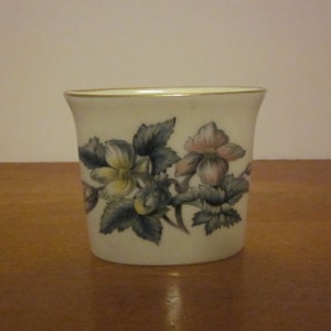 Royal Worcester bone china cigarette toothpick holder floral design