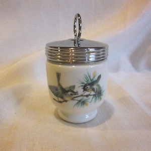 Royal Worcester bird egg coddler, single egg size ceramic egg coddler made in England