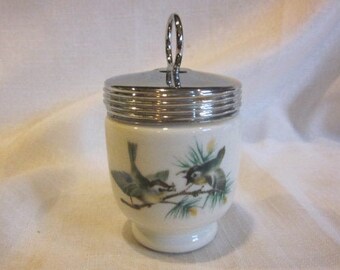 Royal Worcester bird egg coddler, single egg size ceramic egg coddler made in England