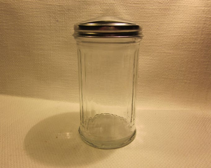Ribbed Glass Sugar Dispenser Vintage Sugar Shaker Dinerstyle Sugar