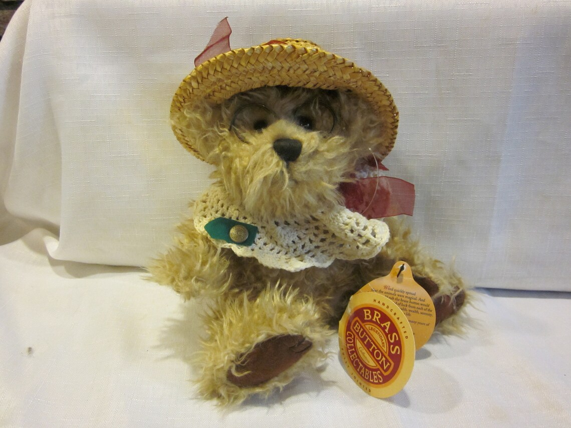 Vintage Pickford Brass Button Bear Rosie the Bear of Joy Etsy