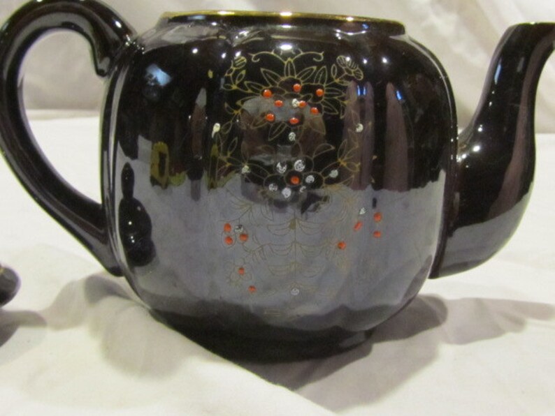 Vintage Brown Teapot Made in Japan Etsy