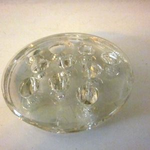 Clear glass flower frog floral arranging flowers florist 11 hole flower frog