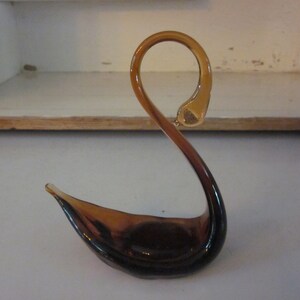 Vintage Glass Swan Figurine of a Swan Glass Figurine of a Swan USSR