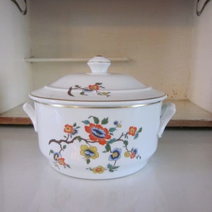 Apilco France floral casserole with lid