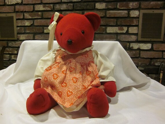 BEAR ベア 赤 red california vintage レア North American Bear Company Large 20 Inch Red Bear in Red