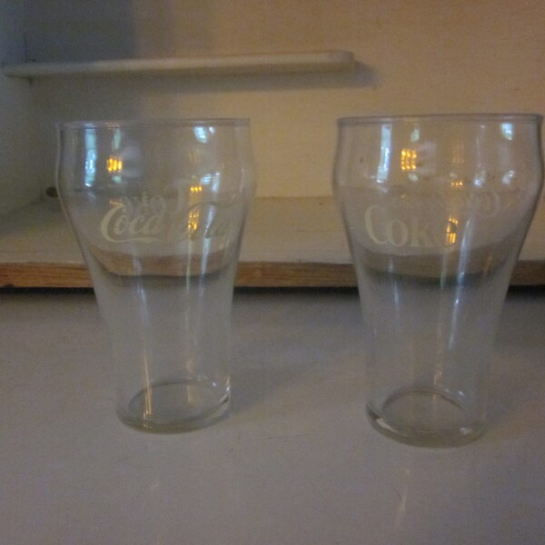 Vintage Coke Glasses Etsy
