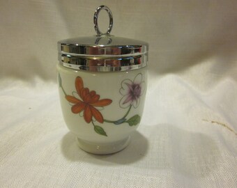 Royal Worcester large egg coddler floral design