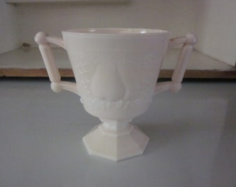 Jeannette Baltimore Birne Rosa Milchglas Urne, Ohne Deckel