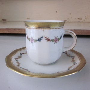 Tirschenreuth Bavaria vintage demitasse kop en schotel Tirschenreuth espresso demitasse