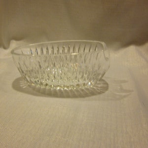 Vintage Princess House lead crystal spoon/fork caddy Princess House glass Princess House Highlights lead crystal silverware caddy, buffet