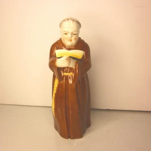 Royal Worcester monk candle snuffer Royal Worcester England Franciscan figurine vintage religious collectible brown robe