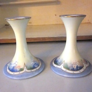 T & V Limoges handbemalte Kerzenhalter Paar antike Limoges Kerzenhalter Tressemann Vogt Limoges Frankreich Wohnkultur