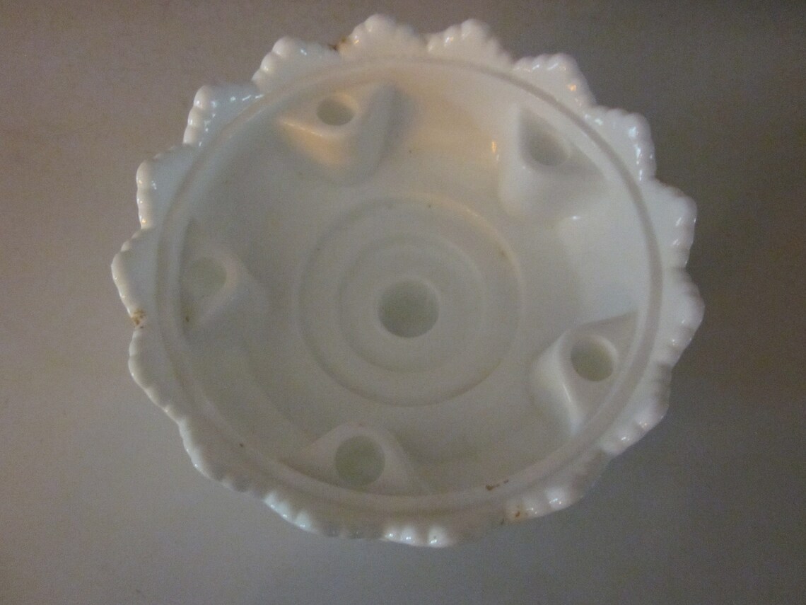 Fenton Hobnail Candle Bowl Fenton Milk Glass Vintage Glass Etsy
