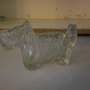 Vintage clear glass Scottie creamer Post cereal scottie creamer vintage pressed glass Fala scottish terrier figurine collectible