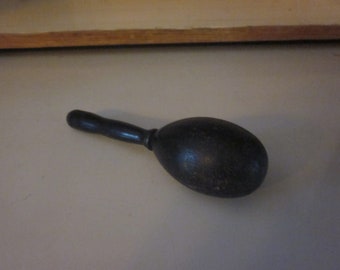 Black wooden darning egg vintage wooden darning egg sock darner vintage sewing supply vintage knitting handled darning egg rustic chippy