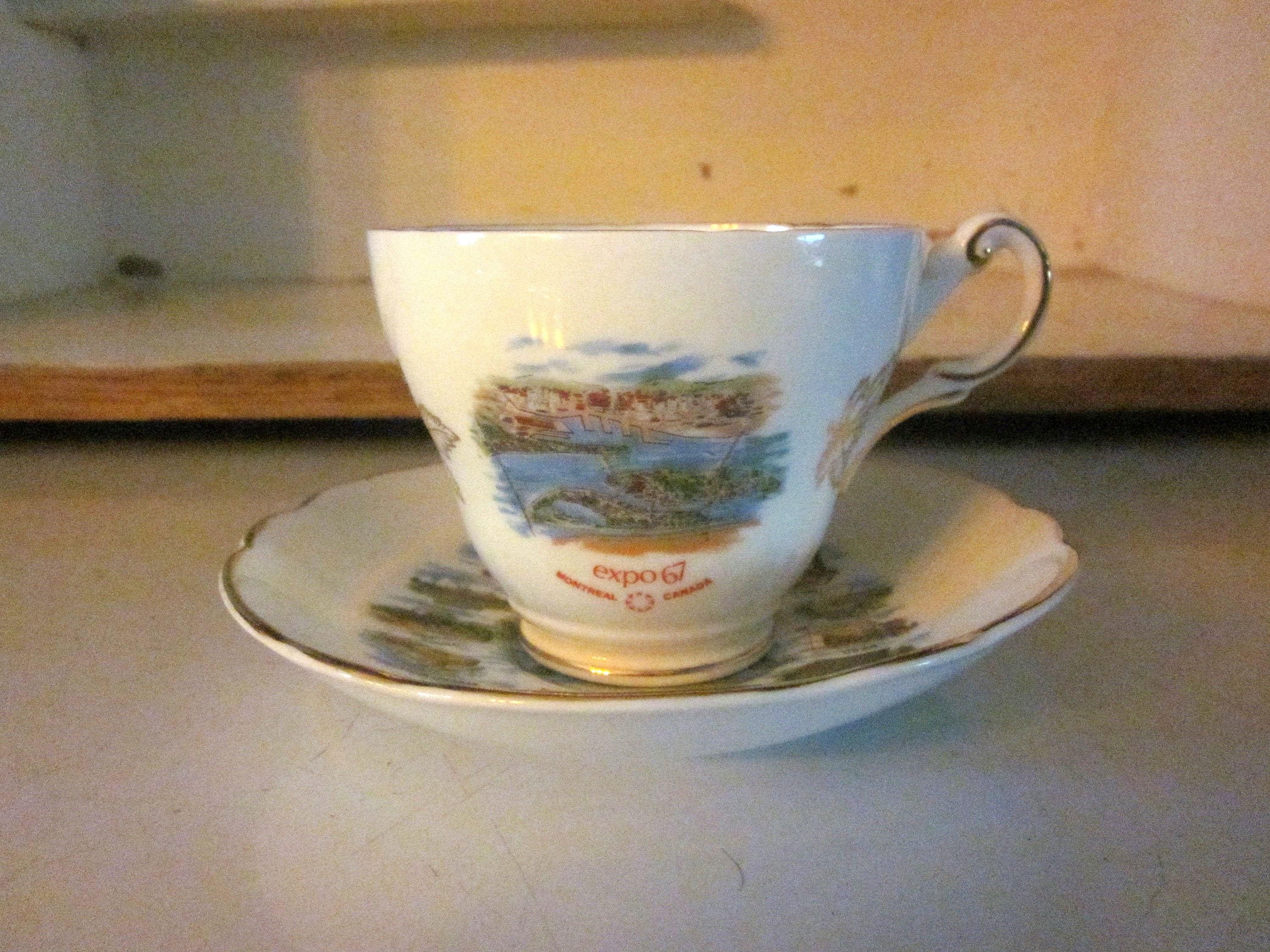 1967 Expo Canada Souvenir Teacup and Saucer, Montreal World's Fair
