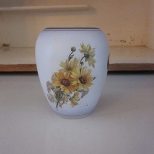 Flora Gouda Holland daisy vase vintage bisque vase hand painted floral vase