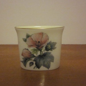 Royal Worcester bone china cigarette or toothpick holder floral design English bone china